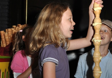 Top-entertainment gecombineerd met ijs..